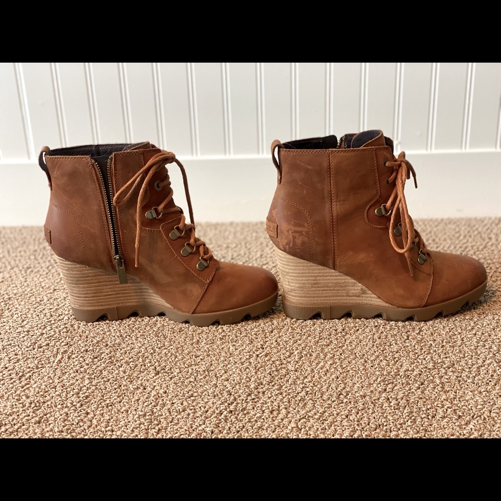 Sorel Brown Wedge Boots